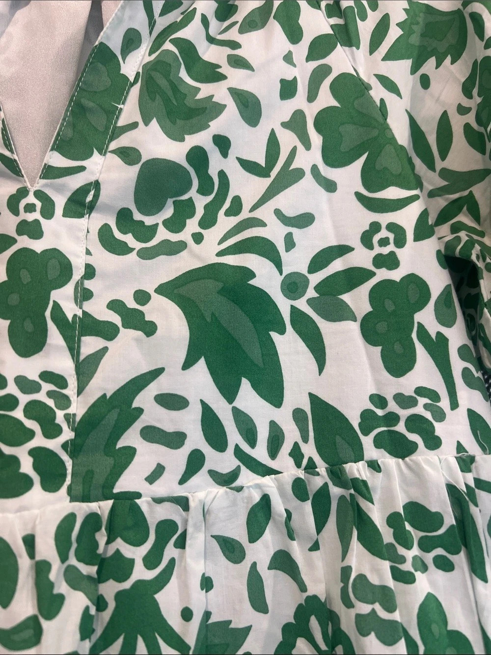 THML Floral Mini Dress in Green & White Size XS - Picture 4 of 4